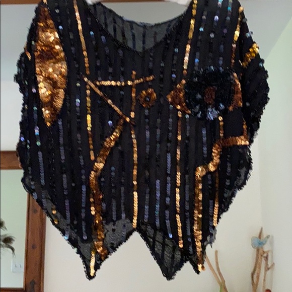 Unique sequin top, handmade in Italy - Picture 4 of 4